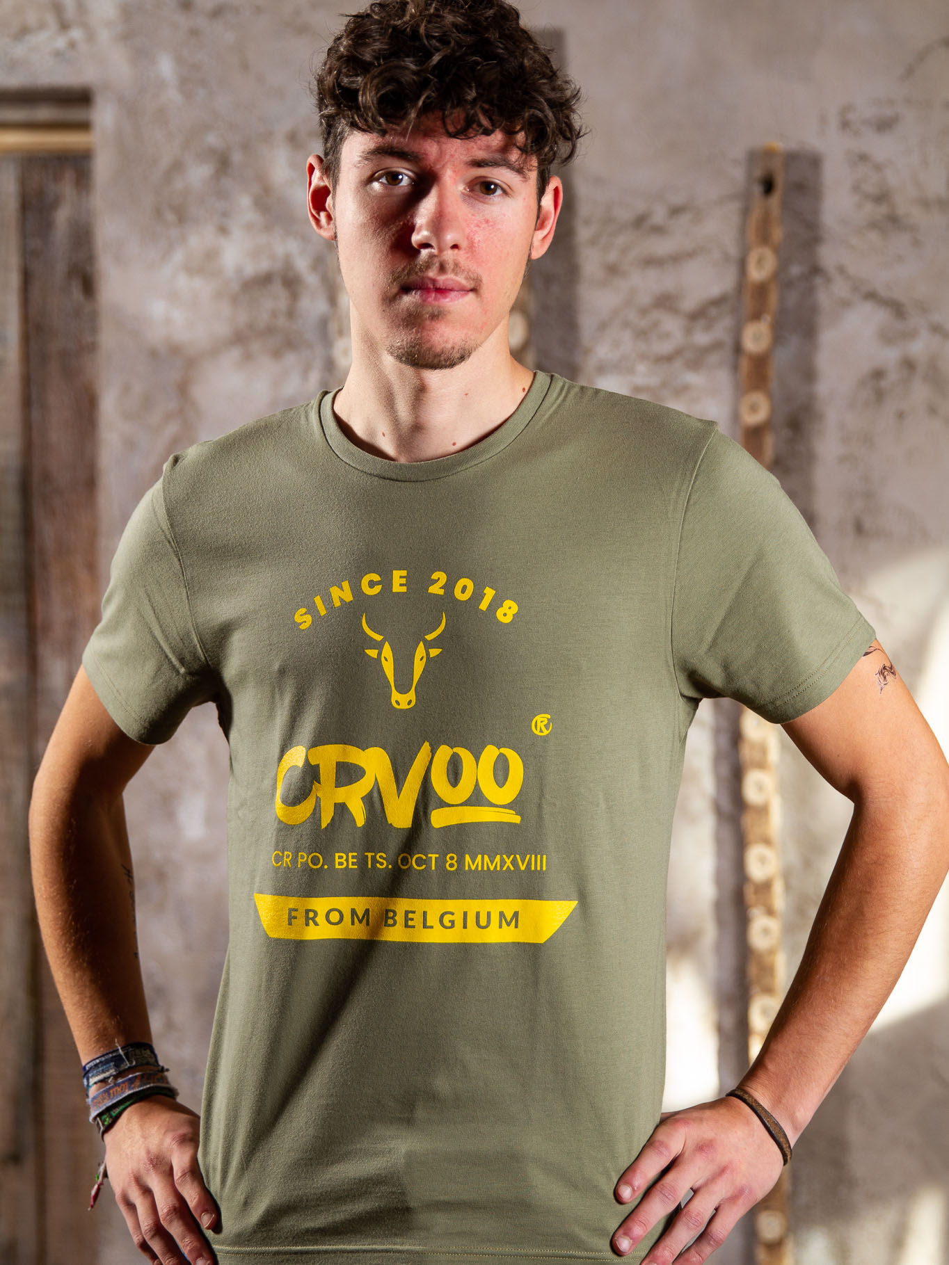 verontreiniging Moeras fundament Stijlvol kaki t-shirt voor mannen - CRVoo